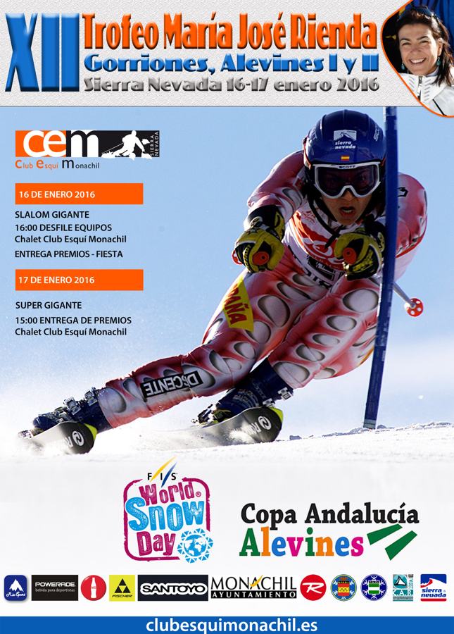 Cartel del XII Trofeo María José Rienda, 2016